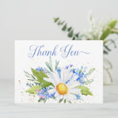 Carte De Remerciements Mariage de bouquet Daisy & Field Flowers (Debout devant)