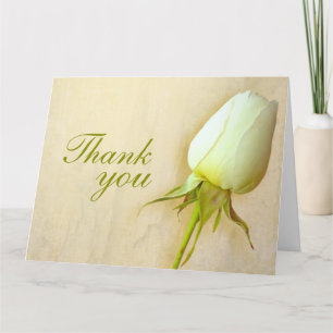 Carte De Remerciements Mariage de bourgeon blanc grand