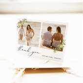 Carte De Remerciements Mariage de calligraphie citron jaune