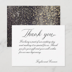 Carte de remerciements Mariage de calligraphie cla