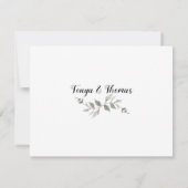 Carte de remerciements Mariage de calligraphie de  (Dos)