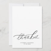 Carte De Remerciements Mariage de calligraphie moderne (Devant)