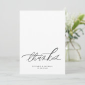 Carte De Remerciements Mariage de calligraphie moderne (Debout devant)