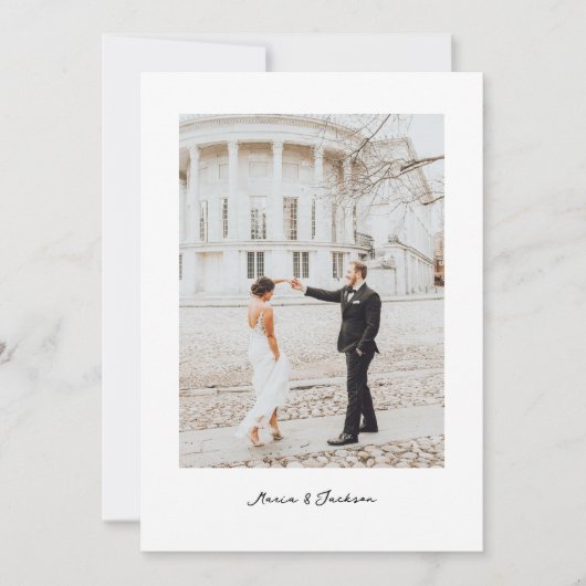 Carte De Remerciements Mariage de calligraphie moderne (Devant)