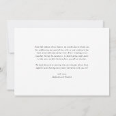 Carte De Remerciements Mariage de calligraphie noir Whimsical (Dos)