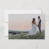 Carte De Remerciements Mariage de calligraphie photographique Monogramme  (Devant)