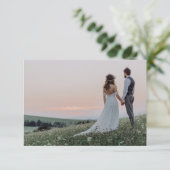 Carte De Remerciements Mariage de calligraphie photographique Monogramme  (Debout devant)