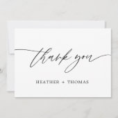 Carte de remerciements Mariage de calligraphie rus (Devant)