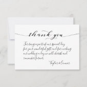 Carte de remerciements Mariage de calligraphie rus (Devant)