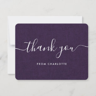 Carte De Remerciements Mariage de campagne violet Fête de mariage Enterre