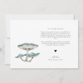 Carte De Remerciements Mariage de champignons et de papillons (Dos)