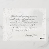 Carte de remerciements Mariage de Chuppah de la fo (Verso)