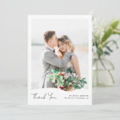 Carte De Remerciements Mariage de coeur multi-images moderne (Debout devant)