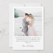 Carte De Remerciements Mariage de coeur multi-images moderne (Dos)