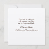 Carte De Remerciements Mariage de colibri (Dos)