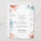 Carte De Remerciements Mariage de collage botanique moderne multi photo (Dos)