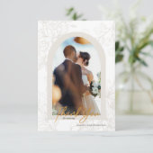 Carte de remerciements Mariage de Collage de photo (Debout devant)