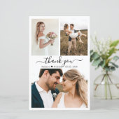 Carte de remerciements Mariage de Collage de photo (Debout devant)