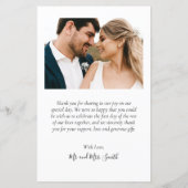 Carte de remerciements Mariage de Collage de photo (Dos)