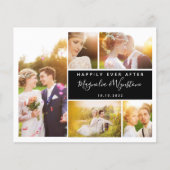 Carte de remerciements Mariage de Collage de photo (Devant)