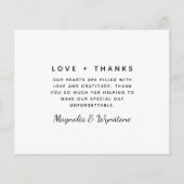 Carte de remerciements Mariage de Collage de photo (Dos)