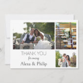 Carte de remerciements Mariage de Collage de photo (Devant)