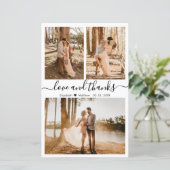 Carte de remerciements Mariage de Collage de photo (Debout devant)