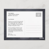 Carte de remerciements Mariage de collage marqué (Dos)