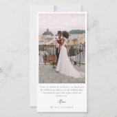 Carte De Remerciements Mariage de collage multiphoto simple et moderne (Dos)