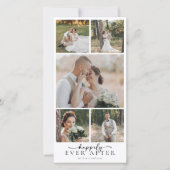 Carte De Remerciements Mariage de collage multiphoto simple et moderne (Devant)