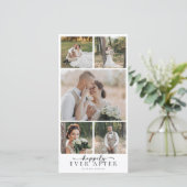 Carte De Remerciements Mariage de collage multiphoto simple et moderne (Debout devant)