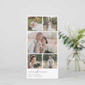 Carte De Remerciements Mariage de collage multiphoto simple et moderne (Debout devant)
