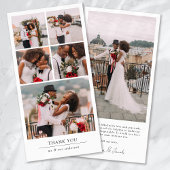 Carte De Remerciements Mariage de collage multiphoto simple et moderne