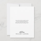 Carte De Remerciements Mariage de collage photo rustique Script 3 (Dos)