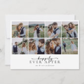 Carte De Remerciements Mariage de collection multi-photos moderne (Devant)