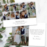 Carte De Remerciements Mariage de collection multi-photos moderne<br><div class="desc">Partagez vos photos préférées du jour de votre mariage avec vos amis et votre famille avec ce carte de remerciements multiphoto moderne et minimaliste. Il est facile d'éditer et comprend un message de remerciement que vous pouvez garder ou changer à vos propres mots. Tous les produits sont créés par Zazzle...</div>