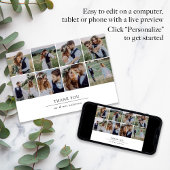 Carte De Remerciements Mariage de collection multi-photos moderne