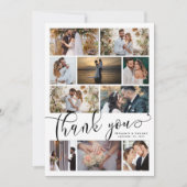 Carte De Remerciements Mariage de collection photo moderne (Devant)