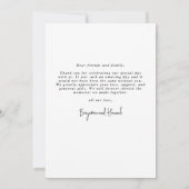 Carte De Remerciements Mariage de collection photo moderne (Dos)