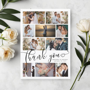 Carte De Remerciements Mariage de collection photo moderne