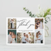 Carte De Remerciements Mariage de collection photo moderne (Debout devant)