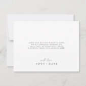 Carte De Remerciements Mariage de collection photo Silver Script 4 (Dos)