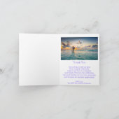 Carte De Remerciements Mariage de conception cardiaque de la glycine viol (Intérieur)