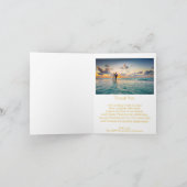 Carte De Remerciements Mariage de conception du coeur rose jaune (Intérieur)