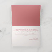 Carte de remerciements Mariage de coquillage or (Couchage intérieur)