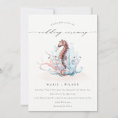 Carte De Remerciements Mariage de corail sous-marin (Devant)