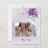 Carte de remerciements Mariage de couleur d'eau Mo (Devant)