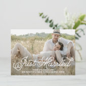 Carte De Remerciements Mariage DE COULEUR ÉDITABLE et sucré (Debout devant)