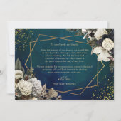 Carte de remerciements Mariage de couronnes d'or f (Dos)