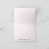 Carte de remerciements Mariage de Crystal (rose) (Intérieur)